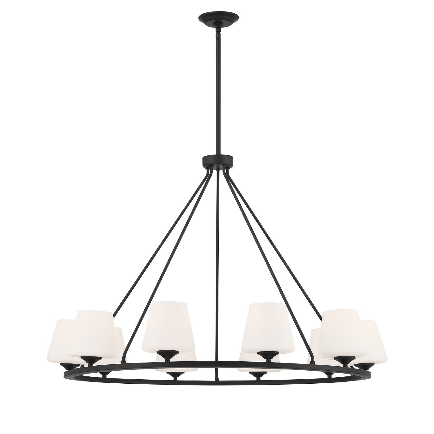 Crystorama - KEE-A3009-MK - Ten Light Chandelier - Keenan - Matte Black