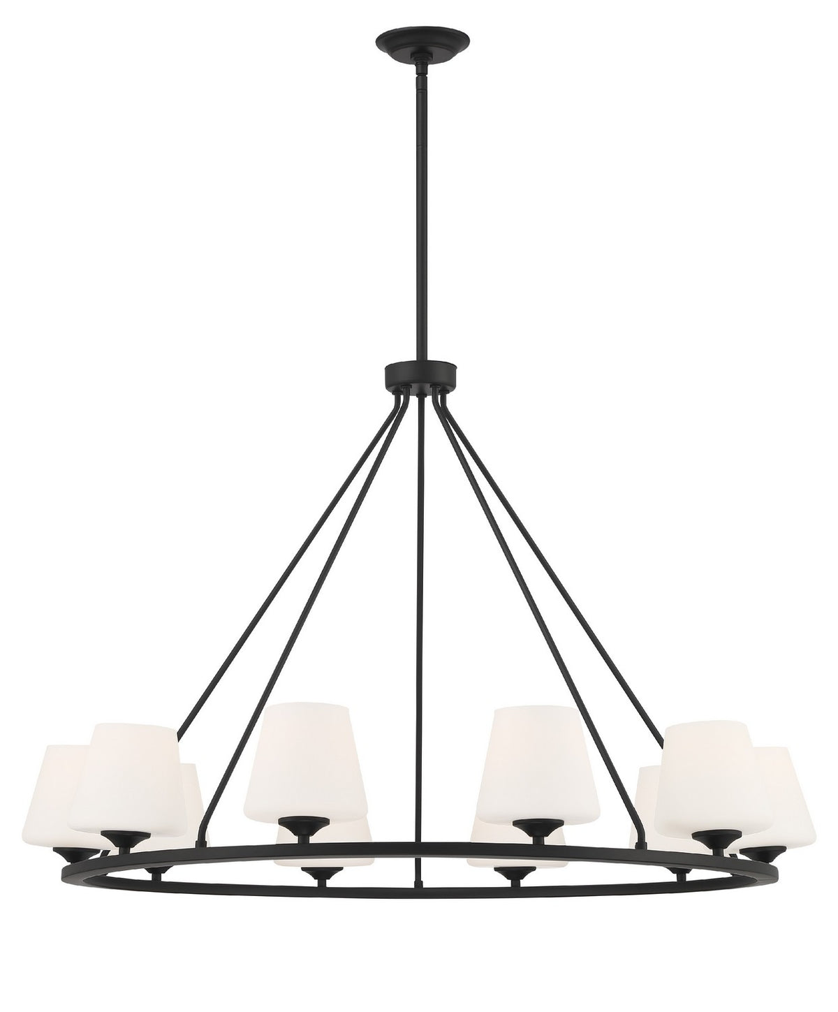 Crystorama - KEE-A3009-MK - Dix lumières Suspendu - Keenan - Noir mat