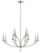 Crystorama - MIL-8012-PN - 12 Light Chandelier - Mila - Polished Nickel