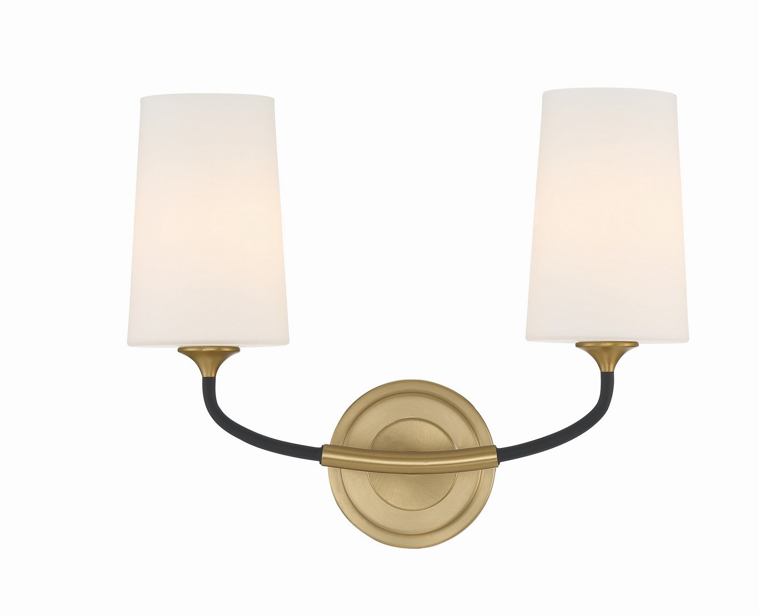Crystorama - NIL-70012-BF-MG - Deux lumières Murale - Niles - Forgé noir + Or moderne