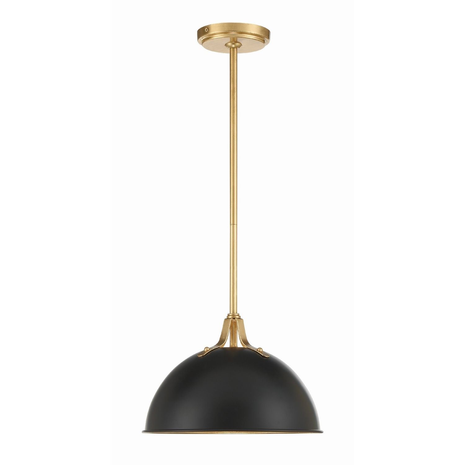 Crystorama - SOT-18013-MK-GA - One Light Pendant - Soto - Matte Black + Antique Gold