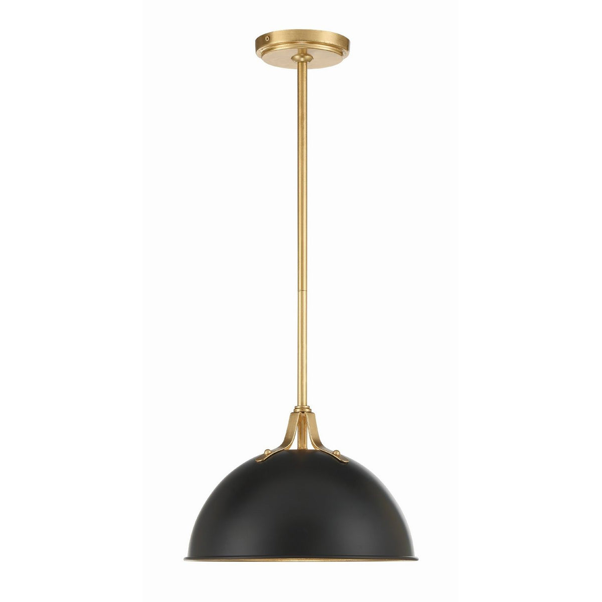 Crystorama - SOT-18013-MK-GA - One Light Pendant - Soto - Matte Black + Antique Gold