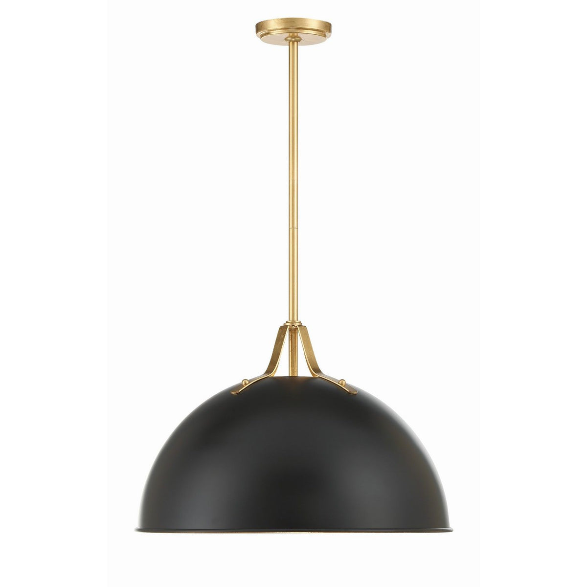Crystorama - SOT-18015-MK-GA - One Light Pendant - Soto - Matte Black + Antique Gold