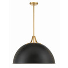 Crystorama - SOT-18017-MK-GA - Three Light Pendant - Soto - Matte Black + Antique Gold