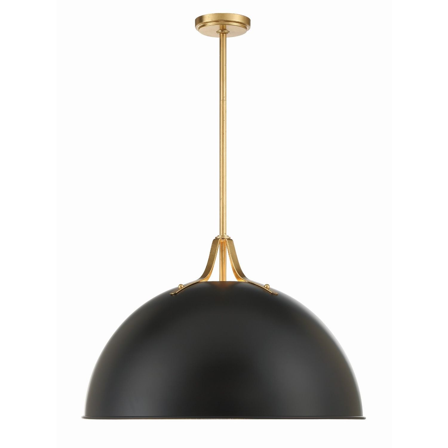 Crystorama - SOT-18017-MK-GA - Three Light Pendant - Soto - Matte Black + Antique Gold