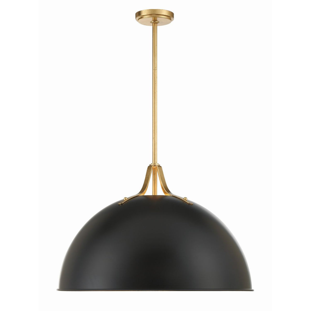 Crystorama - SOT-18017-MK-GA - Three Light Pendant - Soto - Matte Black + Antique Gold