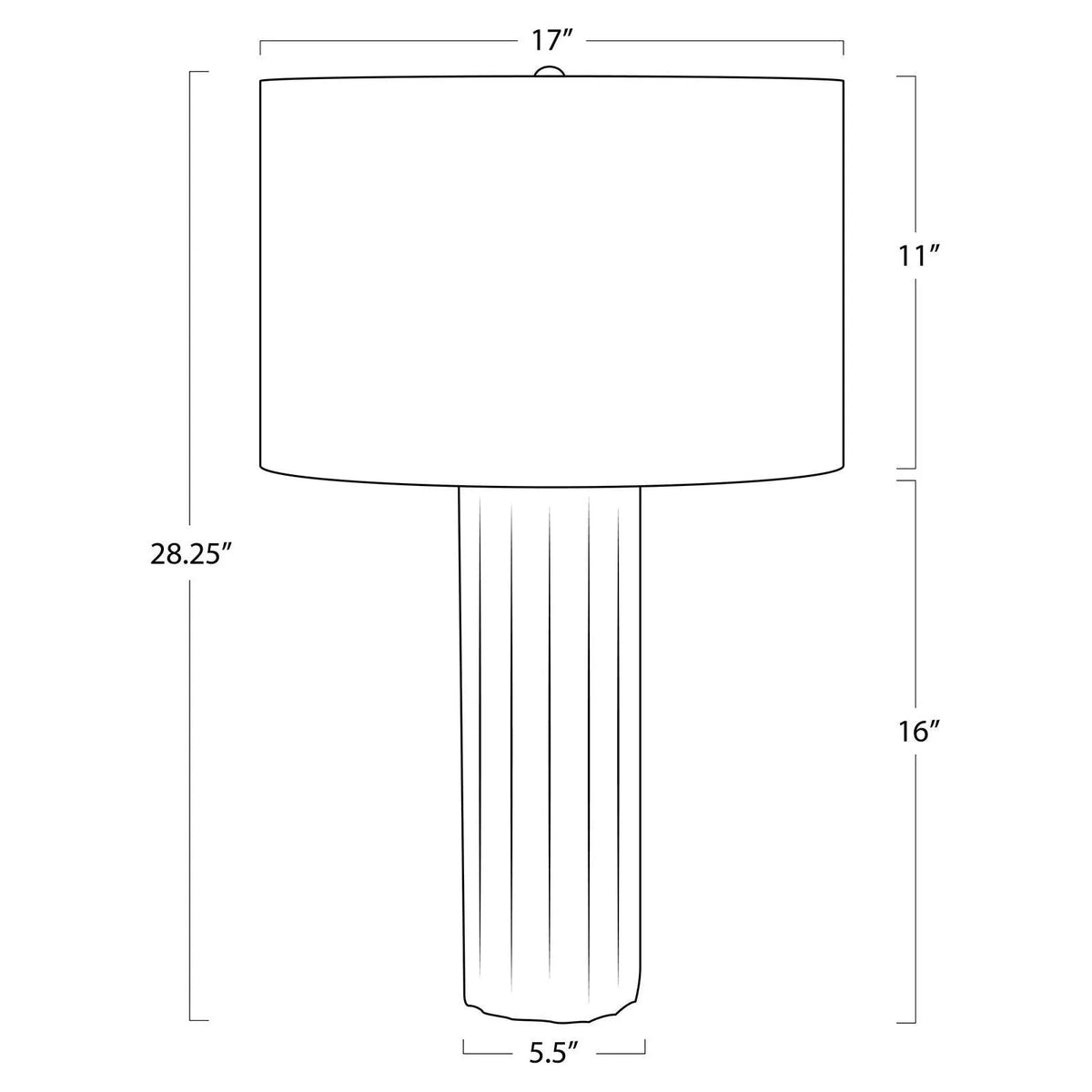 Tambour Concrete Table Lamp