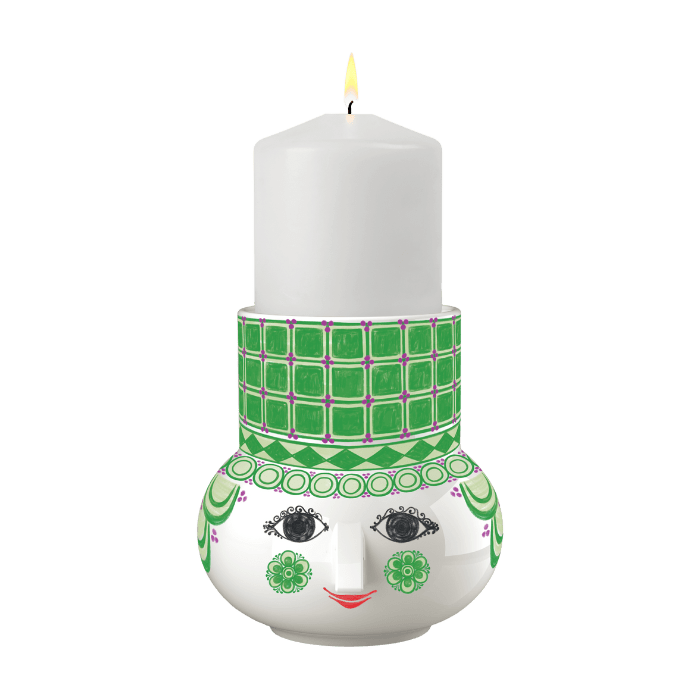 Bjørn Wiinblad 53116 Olga Candle Holder in Green