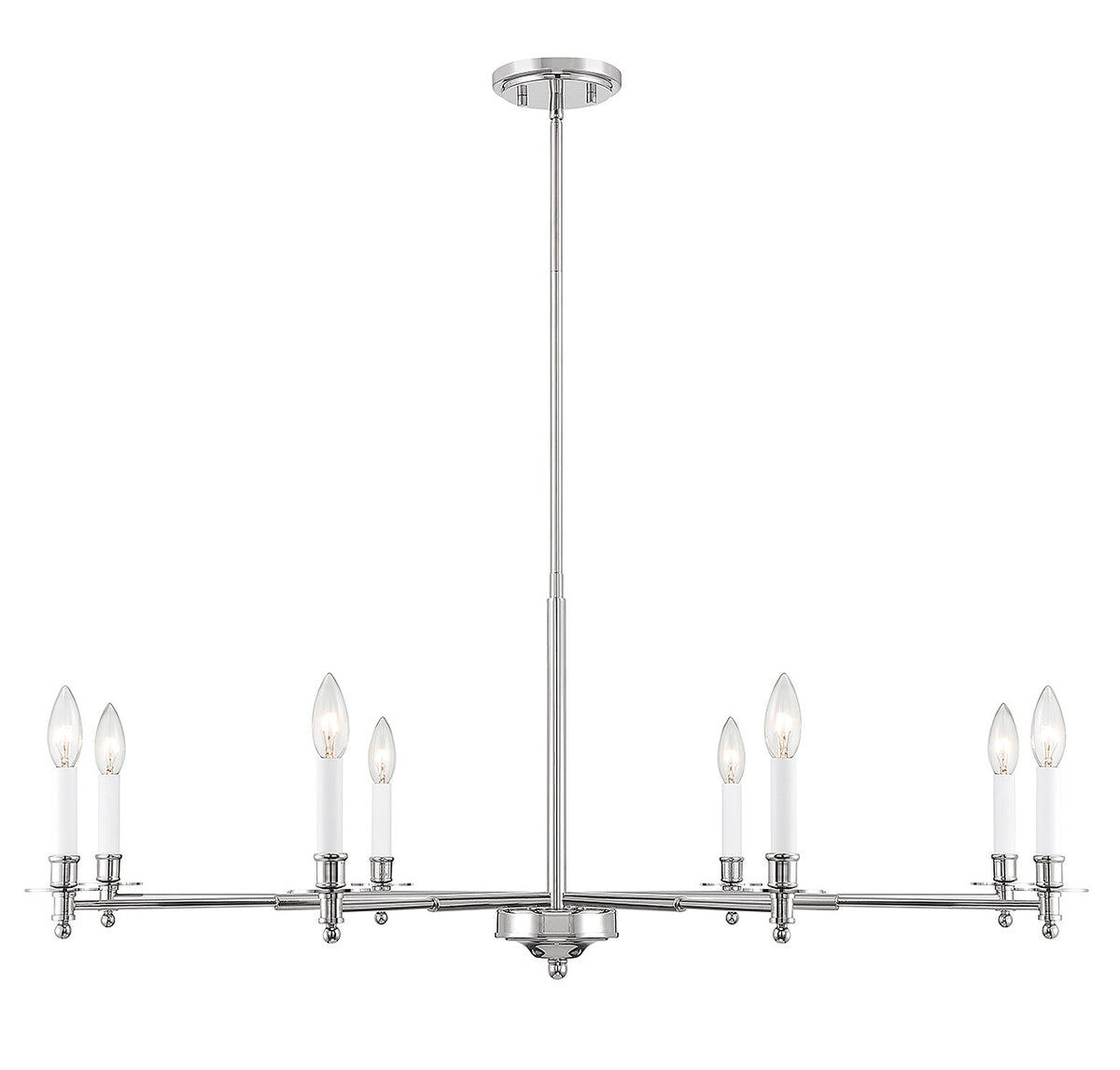 Savoy House - 1-4412-8-109 - Eight Light Chandelier - Jasmine - Polished Nickel