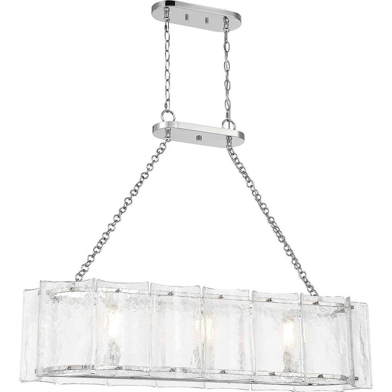 Savoy House - 1-8203-3-109 - Three Light Linear Chandelier - Genry - Polished Nickel