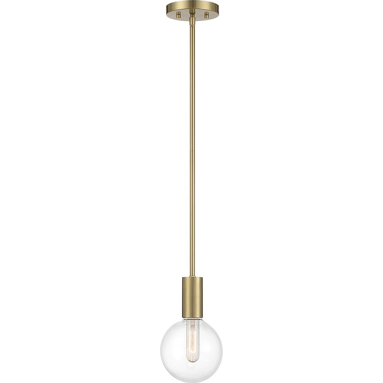 Savoy House - 7-3075-1-322 - One Light Mini Pendant - Wright - Warm Brass