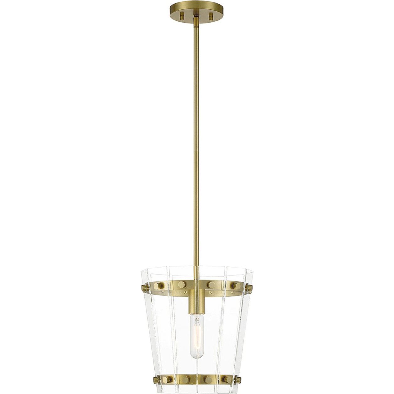 Savoy House - 7-8855-1-322 - One Light Pendant - Ventari - Warm Brass