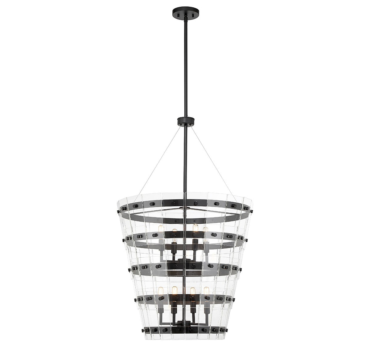 Savoy House - 7-8859-8-89 - Eight Light Pendant - Ventari - Matte Black