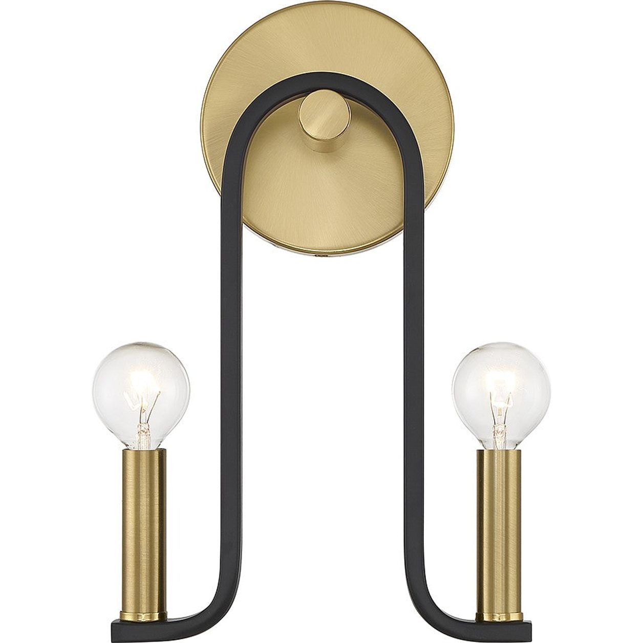 Savoy House - 9-5531-2-143 - Two Light Wall Sconce - Archway - Matte Black with Warm Brass