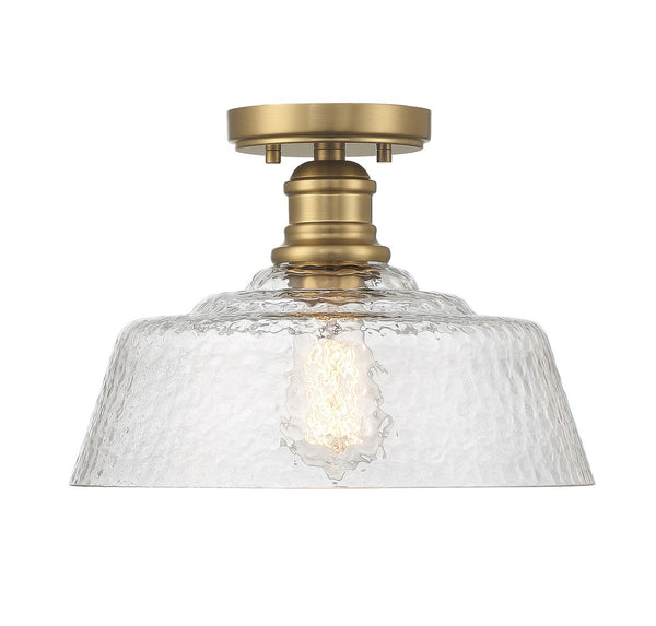 Meridian One Light Semi-Flush Mount