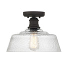 Meridian M60070ORB One Light Semi-Flush Mount in Oil Rubbed Bronze
