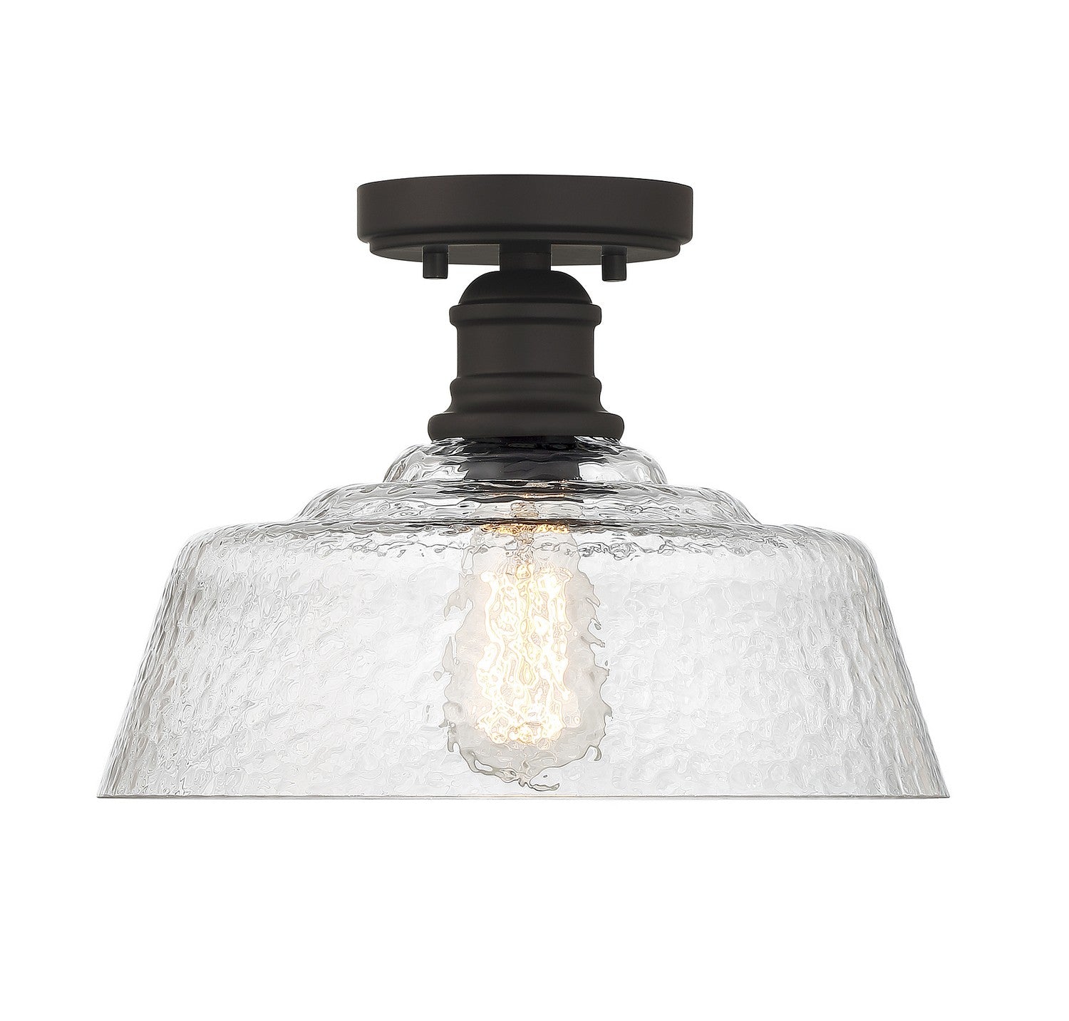 Meridian M60070ORB One Light Semi-Flush Mount in Oil Rubbed Bronze