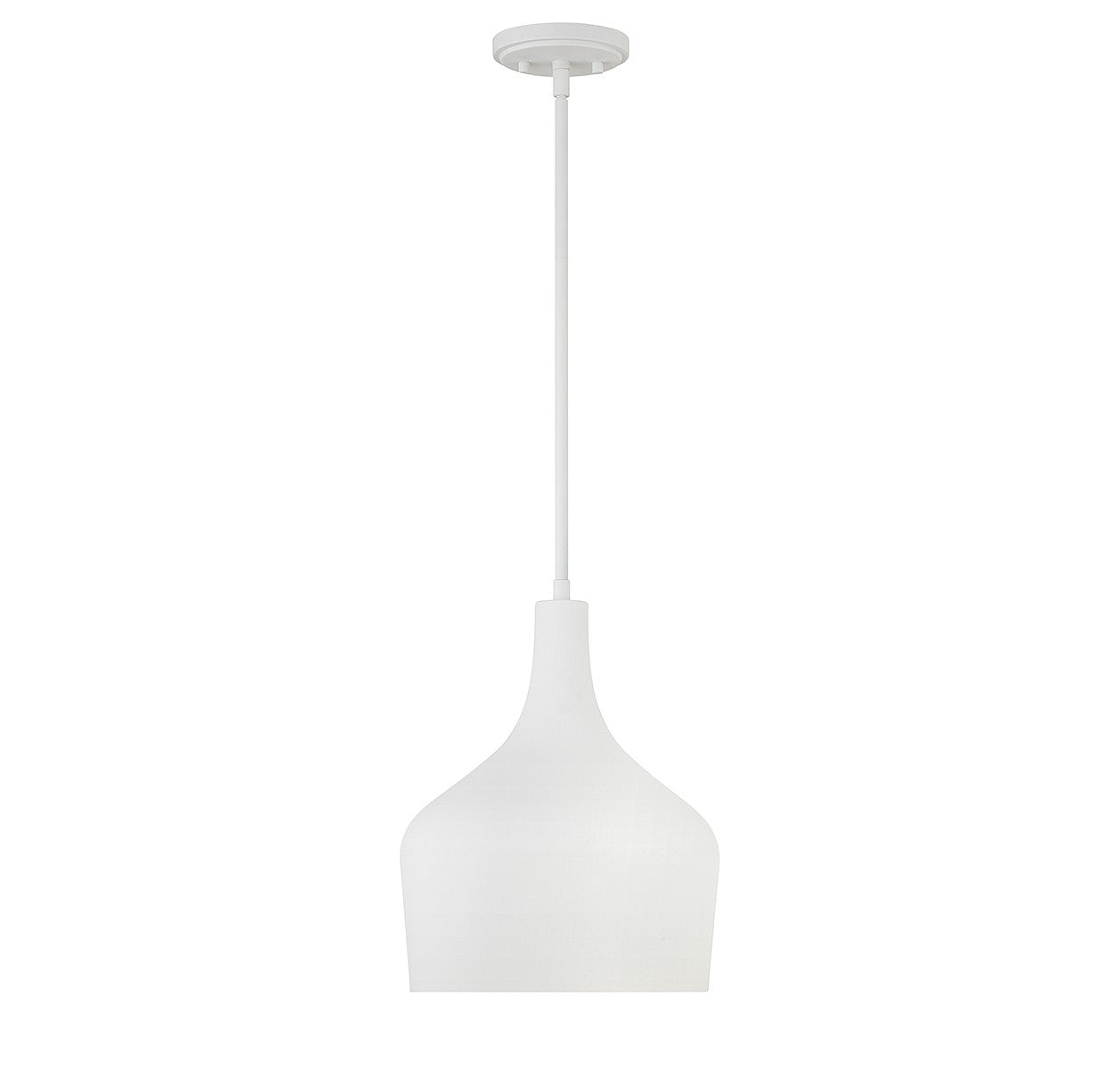 Meridian M70020BQW One Light Pendant in Bisque White