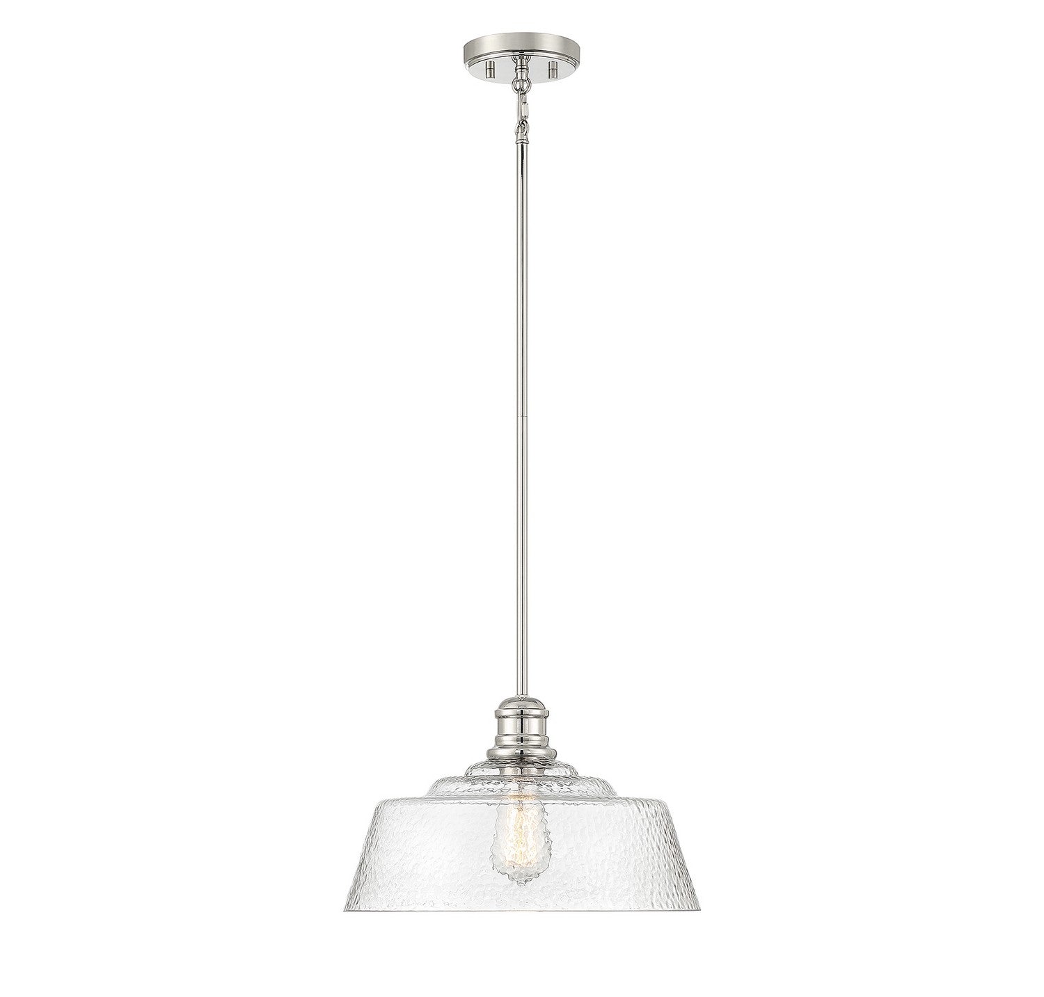 Lumière Meridian M7023PN Une seule lampe Suspension en nickel poli