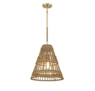 Lumière Meridian M7035NRNB One Suspension en laiton naturel