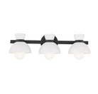 Meridian M80075MBK Three Light Bathroom Vanity in Matte Black