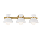 Meridian M80075NB Three Light Bathroom Vanity in Natural Brass