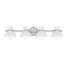 Meridian M80076BN Four Light Bathroom Vanity in Brushed Nickel