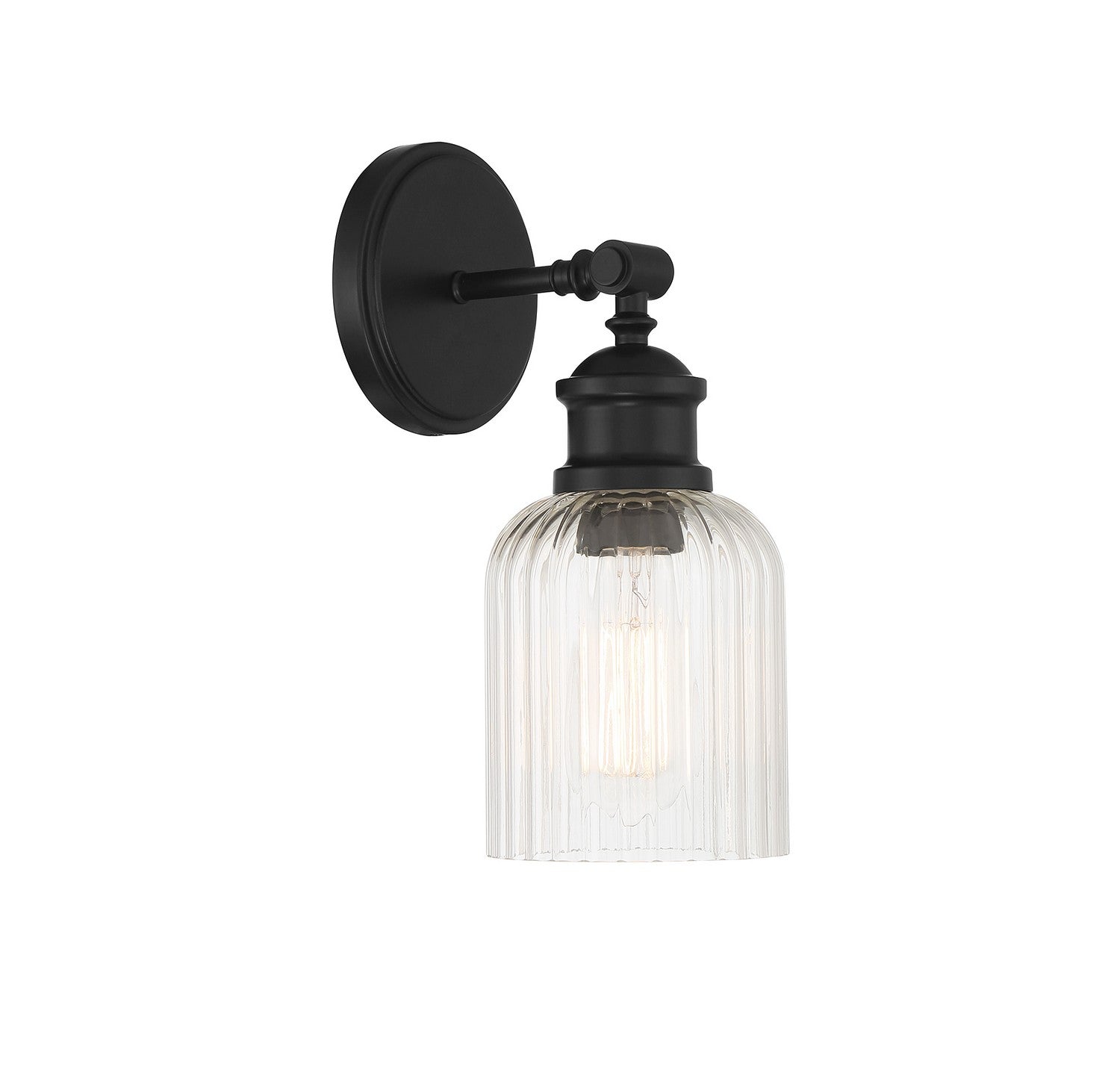 Lumière Meridian M90083MBK Une seule lampe Murale en noir mat