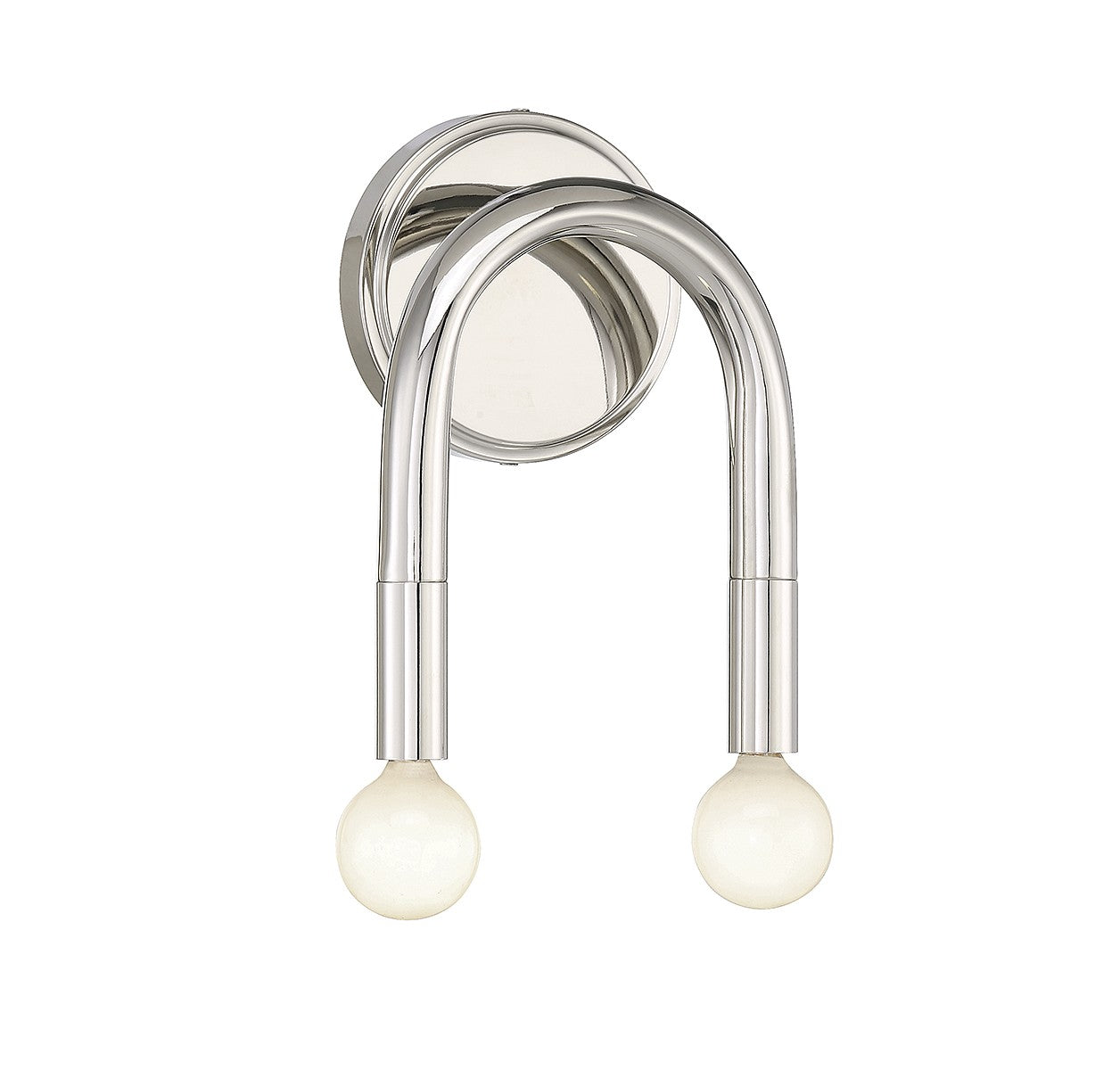 Meridian M90099PN Deux lumières Murale en nickel poli