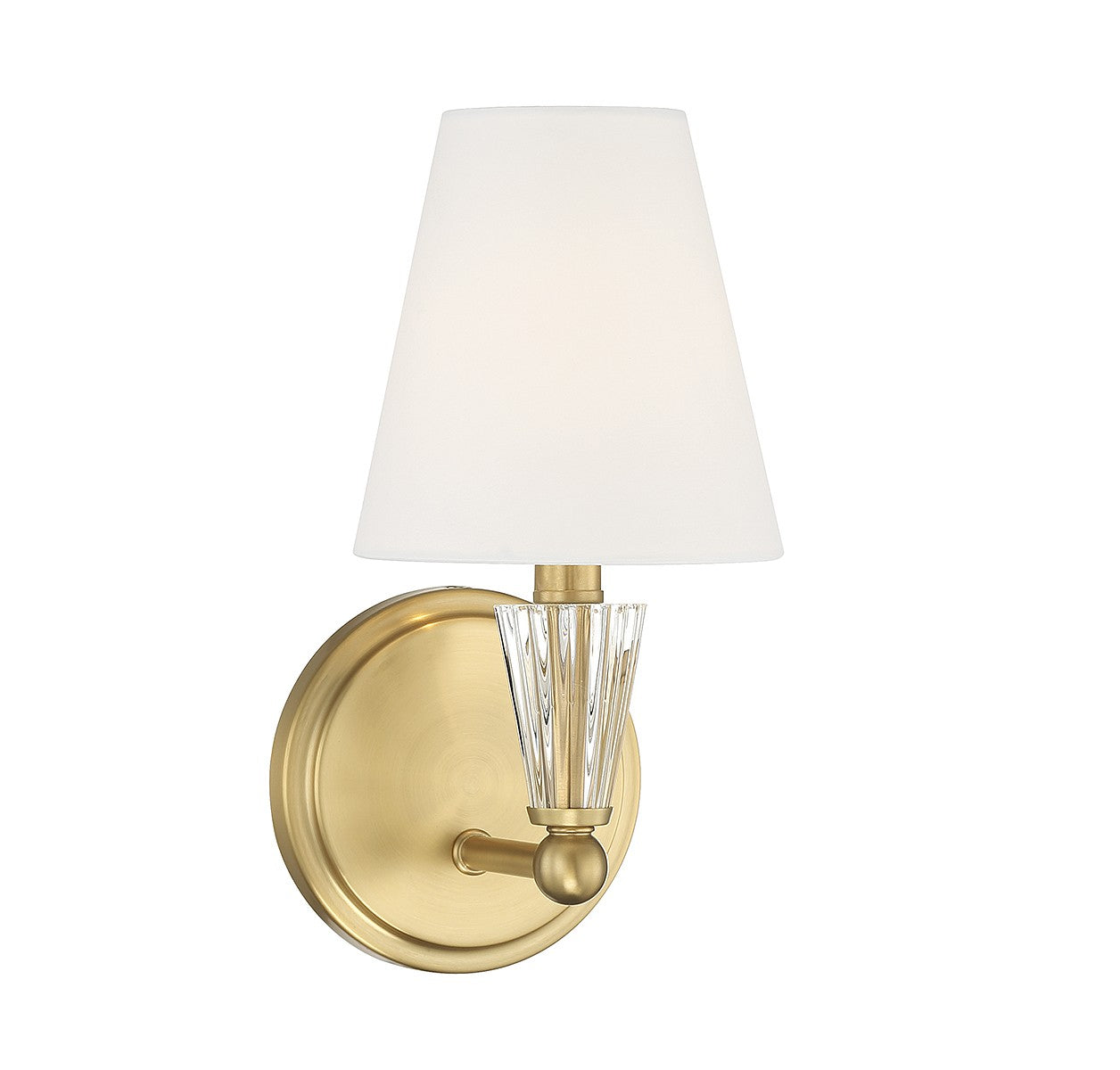 Meridian M90102NB One Light Wall Sconce in Natural Brass