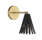 Lumière Meridian M90103MBKNB One Murale en noir mat et laiton naturel