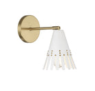 Lumière Meridian M90103WHNB One Murale en laiton blanc et naturel
