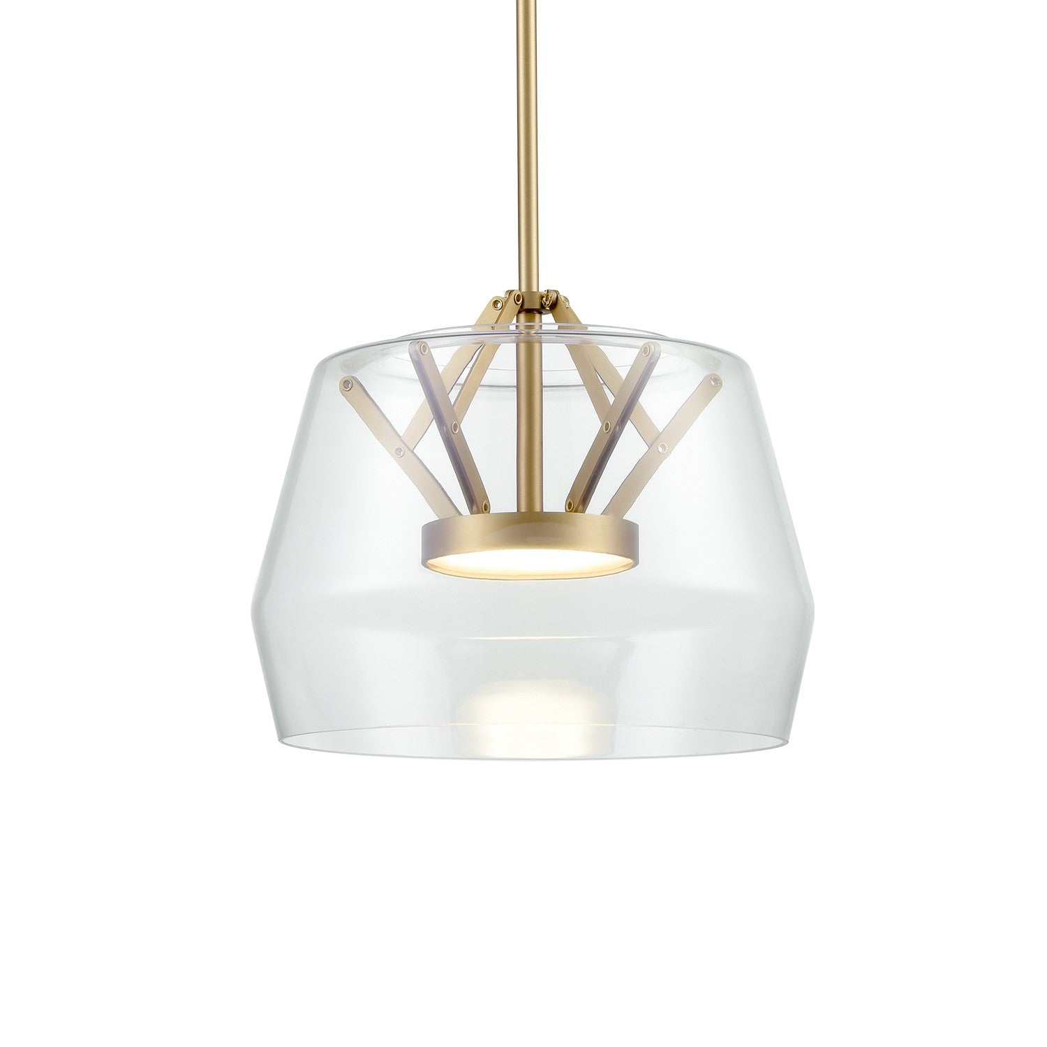 Kuzco Canada - PD61412-CL/BG - LED Island Pendant - Deco - Clear/Brushed Gold