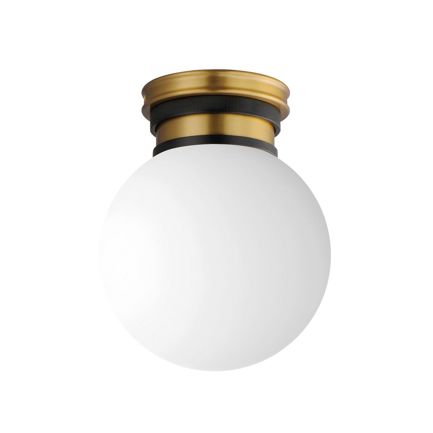 Maxim Lighting 32481SWBKNAB San Simeon Flush Mount in Black / Natural Aged Brass