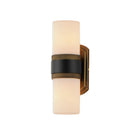 Maxim Lighting 32651SWBKAB Ruffles Outdoor Wall Sconce in Black / Antique Brass