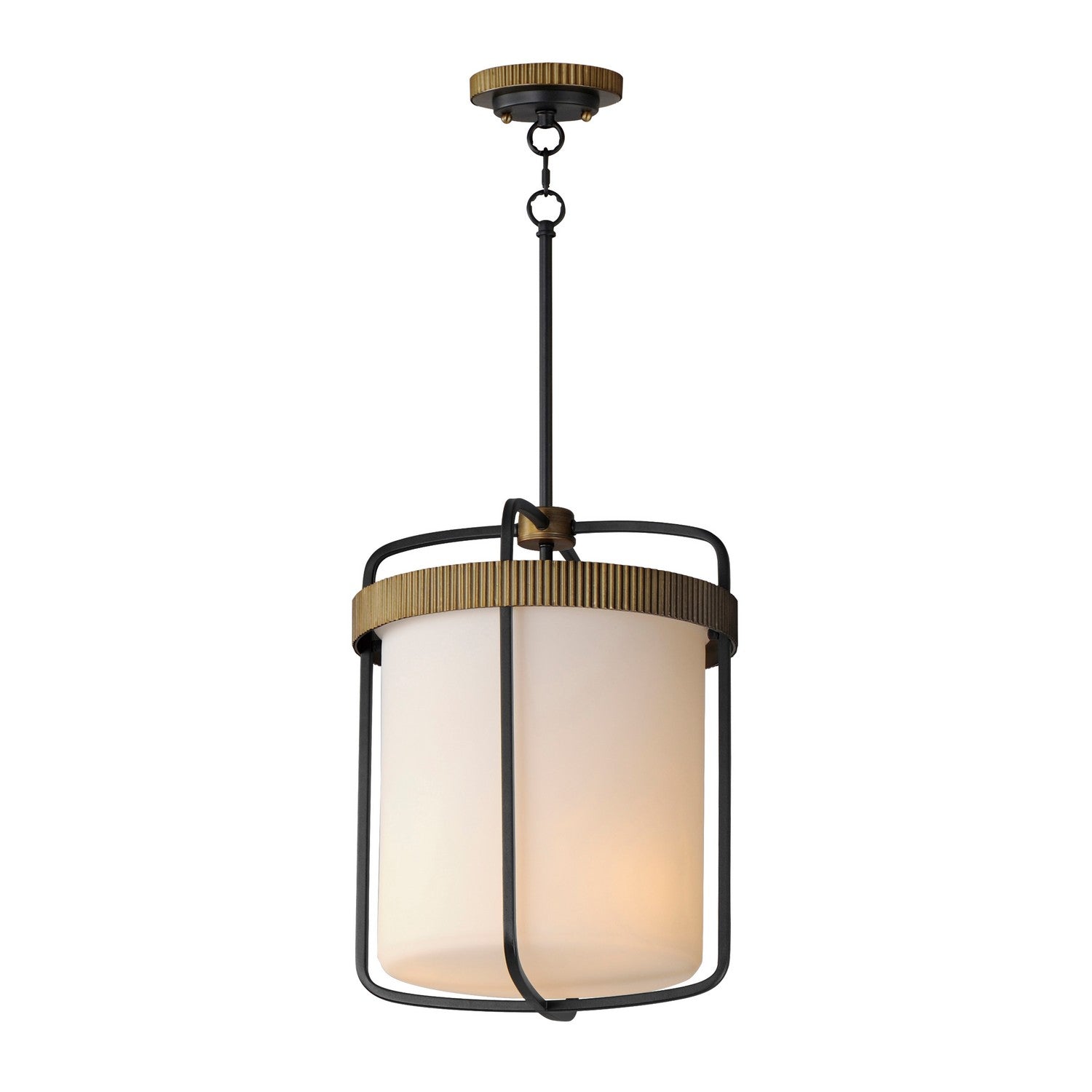 Volants Maxim Lighting 32653SWBKAB Suspension en noir / laiton antique
