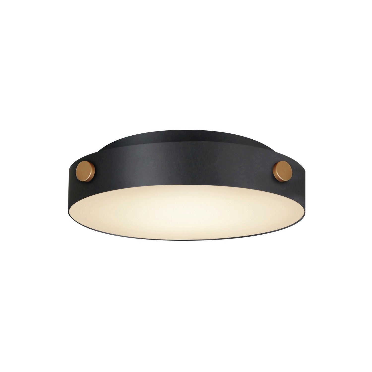 Rivet Maxim Lighting 42129BKAB Plafonnier en noir / laiton antique
