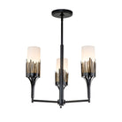 Lucas + McKearn - CH20319BLK-3 - Trois lumières Suspendu - Sawgrass - Noir mat