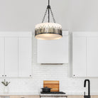 Lucas + McKearn - PD20319BLK-2 - Deux lampes Suspension - Sawgrass - Noir laqué