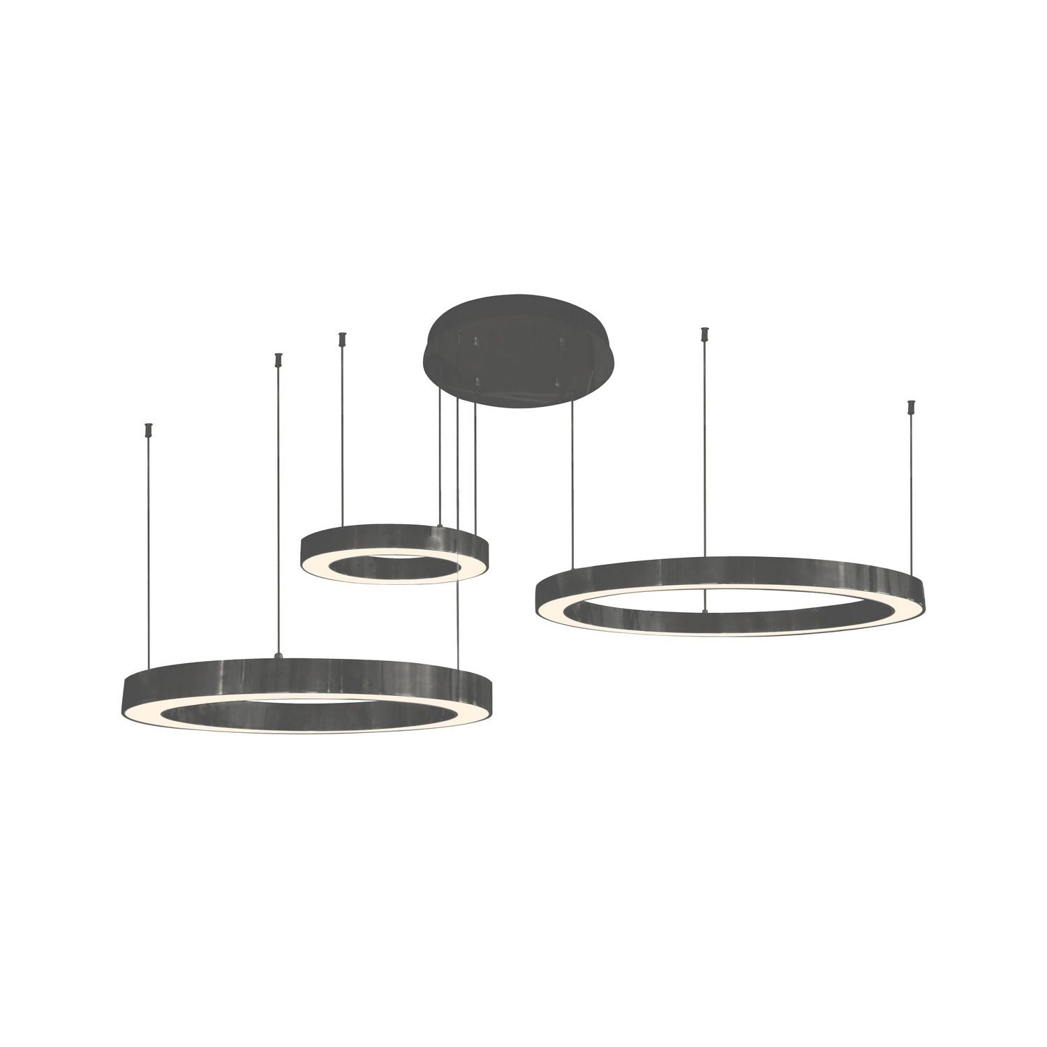 Avenue Lighting - HF4443-BK - LED Chandelier - Aria - Polished Black Gunmetal Chrome