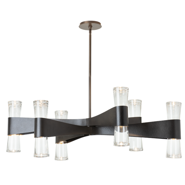 Bellis Ovale à 6 bras et 12 lumières Suspendu