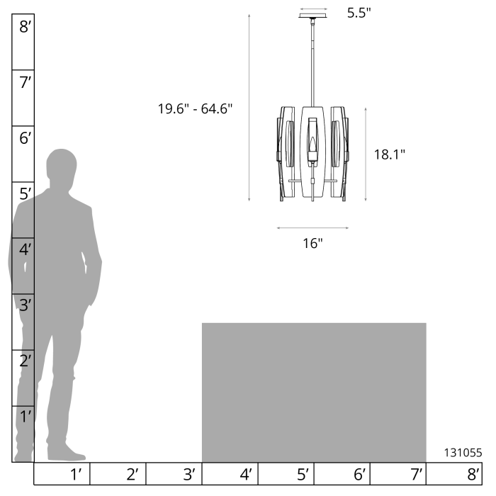 Hubbardton Forge 131055 Passage 3-Light Suspension