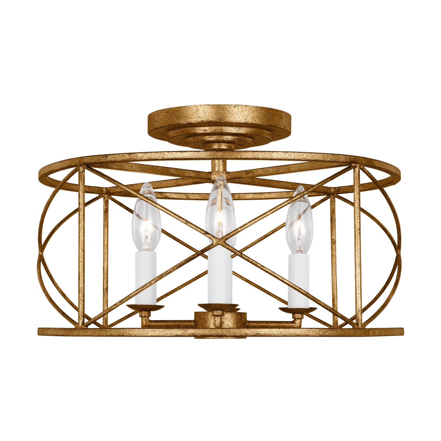 Visual Comfort Studio Canada - CF1134ADB - Four Light Semi-Flush Mount - Beatrix - Antique Gild