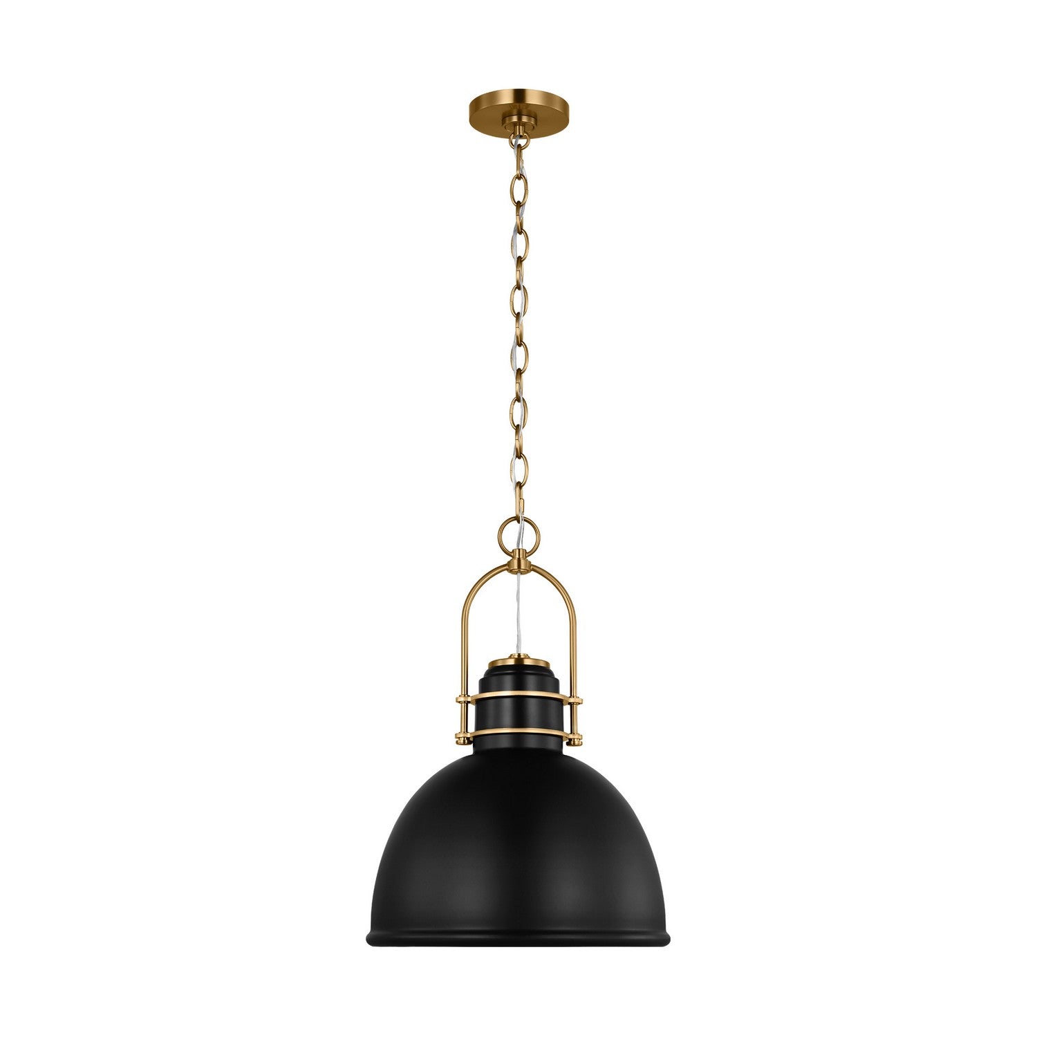 Visual Comfort Studio Canada - CP1411BBSMBK - One Light Pendant - Upland - Midnight Black and Burnished Brass