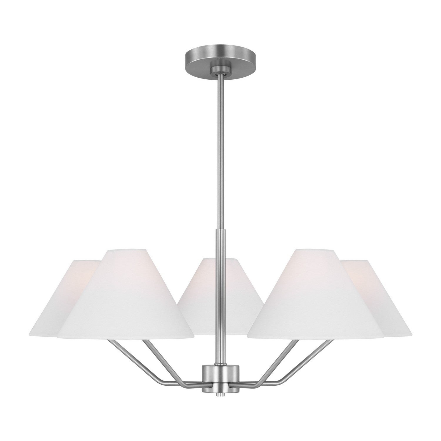 Visual Comfort Studio Canada - DJC1005BS - Five Light Chandelier - Burke - Brushed Steel