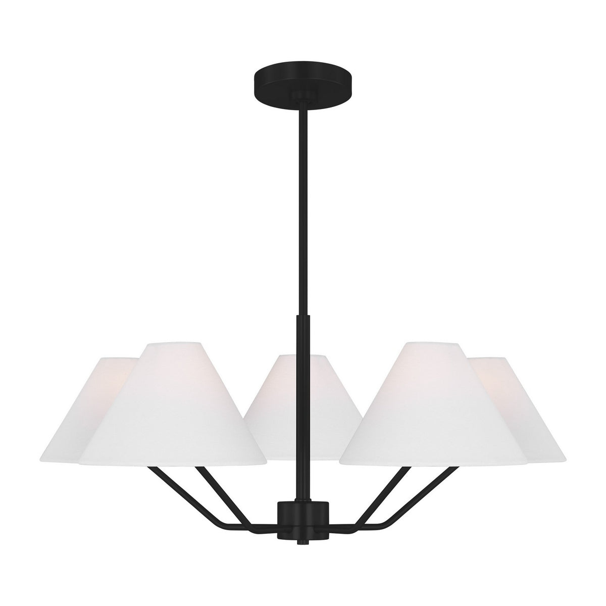 Visual Comfort Studio Canada - DJC1005MBK - Five Light Chandelier - Burke - Midnight Black