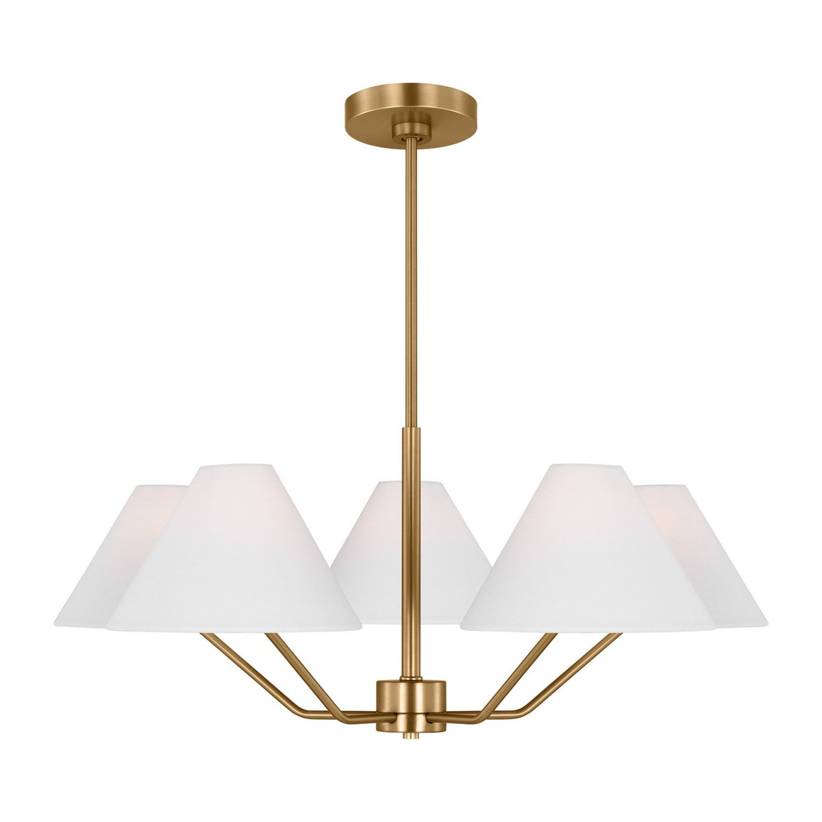 Visual Comfort Studio Canada - DJC1005SB - Five Light Chandelier - Burke - Satin Brass