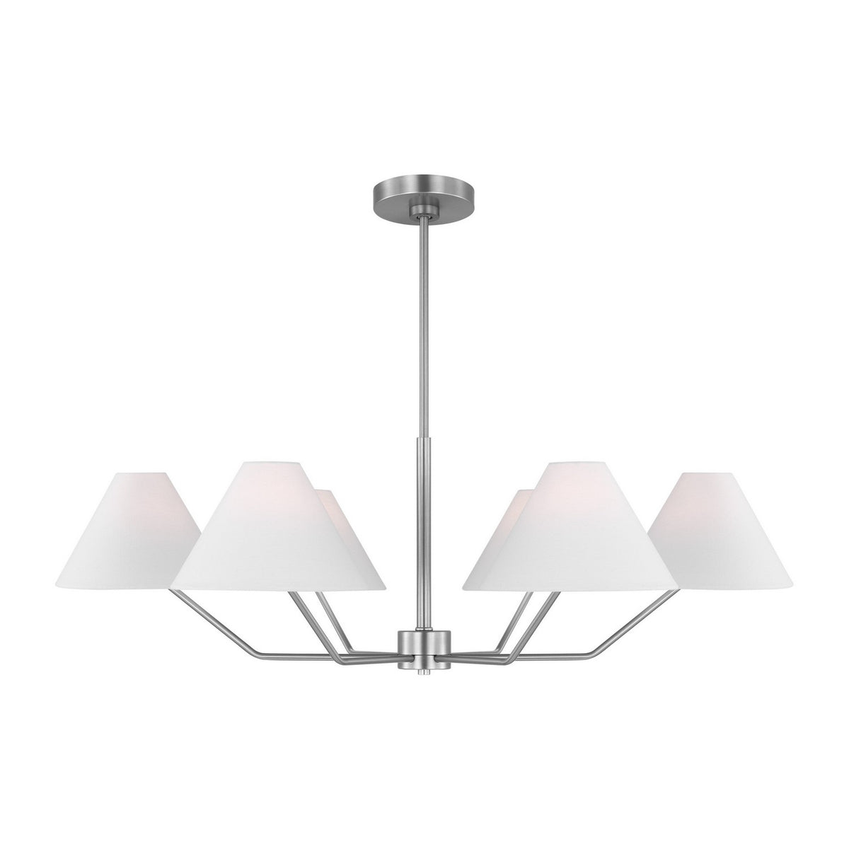 Visual Comfort Studio Canada - DJC1016BS - Six Light Chandelier - Burke - Brushed Steel