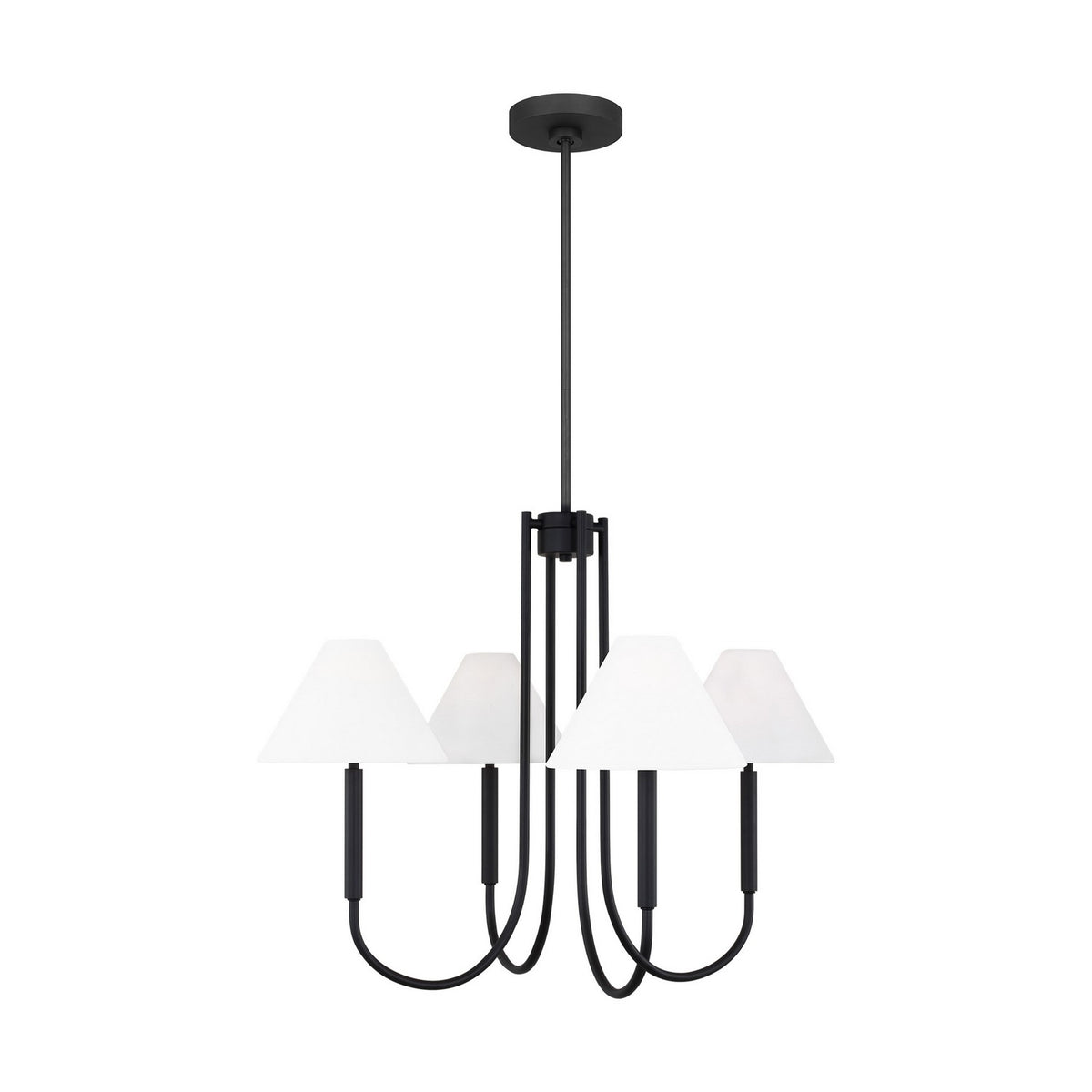 Visual Comfort Studio Canada - DJC1024MBK - Five Light Chandelier - Porteau - Midnight Black