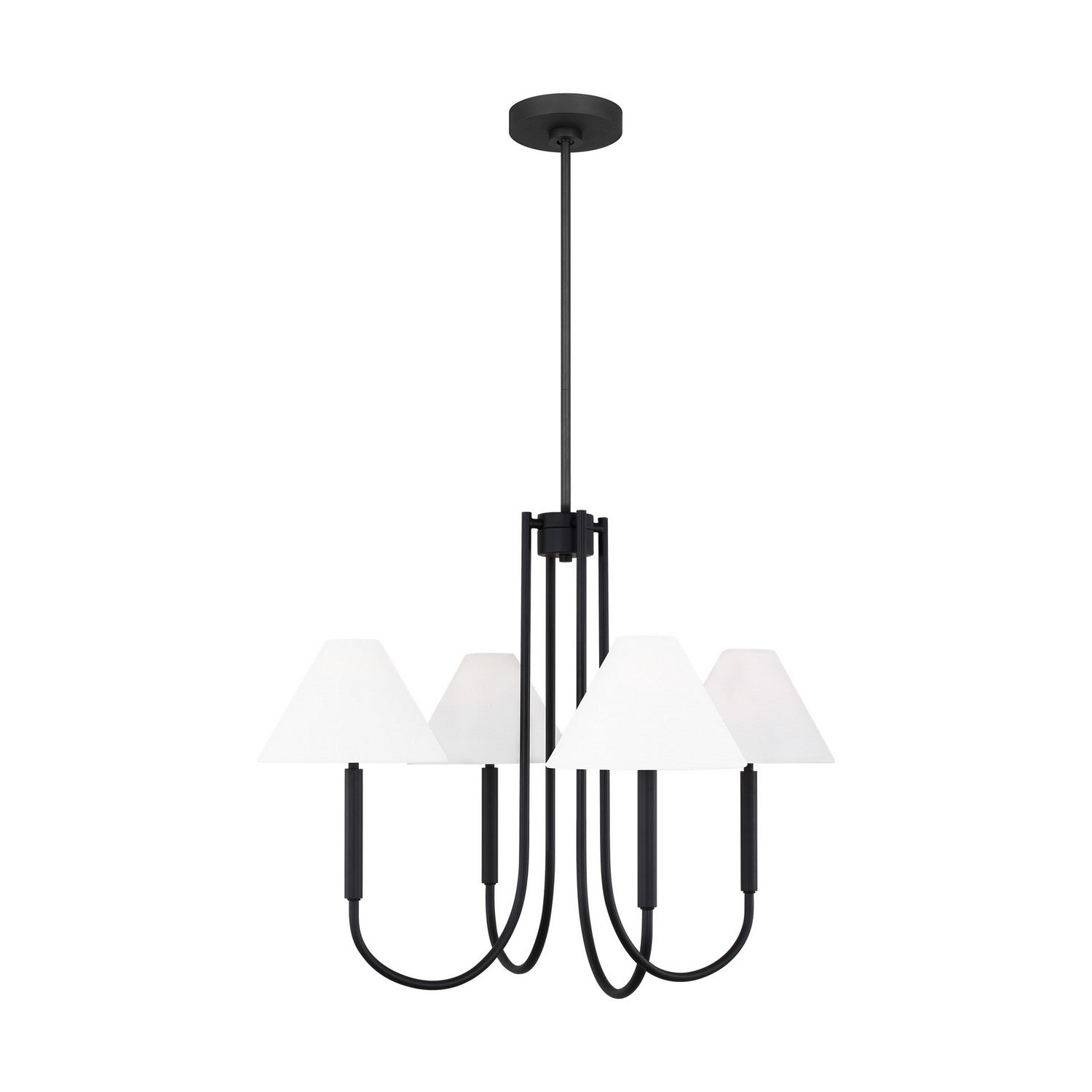 Visual Comfort Studio Canada - DJC1024MBK - Five Light Chandelier - Porteau - Midnight Black